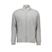 Superdry Grå Sweatshirt med Dragkedja och Brodyr Gray, Herr