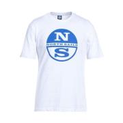 North Sails Färsk Logo Print Bomull T-shirt White, Herr