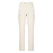 Brunello Cucinelli Ivory Bomullsbyxor med Fickor Beige, Herr