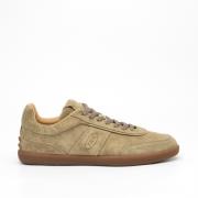 Tod's Stiliga Beige Mocka Sneakers Beige, Herr