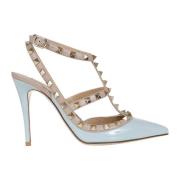 Valentino Garavani Rockstud Lackläder Pumps Blue, Dam