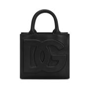 Dolce & Gabbana Svart Läder Toteväska Black, Dam