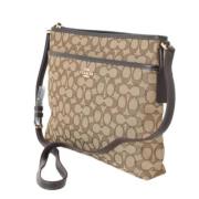 Coach Pre-owned Pre-owned Tyg axelremsvskor Beige, Dam