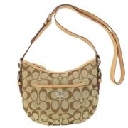 Coach Pre-owned Pre-owned Tyg axelremsvskor Beige, Dam