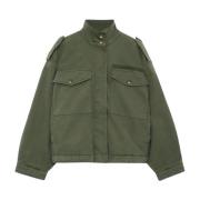 Anine Bing Audrey Jacka Army Grön Oversize Stil Green, Dam