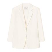 Aeron Ecovero Viskosblandning Boxy Blazer Beige, Dam