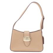 Coach Pre-owned Pre-owned Tyg axelremsvskor Beige, Dam