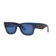 Ray-Ban Mega Wayfarer Solglasögon Blå Transparent Blue, Unisex