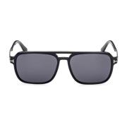 Tom Ford Modern Solglasögon Samling Acetat Metall Black, Herr