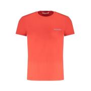 Trussardi Tryck Logo Rund Hals T-shirt Red, Herr