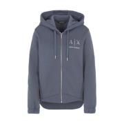 Armani Exchange Tröja med dragkedja Gray, Dam