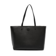 Tory Burch Svart Pebble Läder Tote Väska Black, Dam