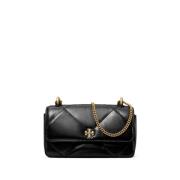 Tory Burch Svart Diamantquiltad Axelväska Black, Dam