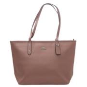 Coach Pre-owned Pre-owned Tyg axelremsvskor Brown, Dam