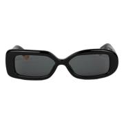 Jacquemus Svarta Acetat Solglasögon Rund Fyrkantig Stil Black, Unisex