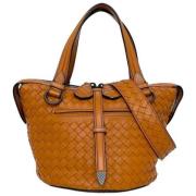 Bottega Veneta Vintage Pre-owned Laeder totevskor Orange, Dam