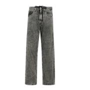 MM6 Maison Margiela Grå 5 Ficka Wide Leg Jeans Gray, Dam