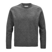 Maison Margiela Grå Ull Crew Neck Tröja Gray, Herr