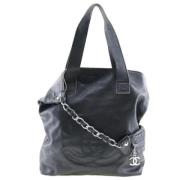 Chanel Vintage Pre-owned Tyg chanel-vskor Gray, Dam