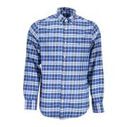 Gant Blå Bomullsskjorta, Regular Fit Blue, Herr