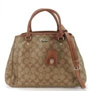 Coach Pre-owned Pre-owned Tyg axelremsvskor Brown, Dam