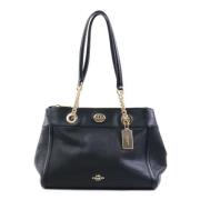 Coach Pre-owned Pre-owned Tyg axelremsvskor Blue, Dam