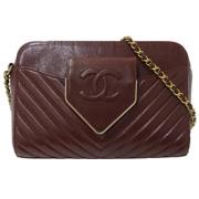 Chanel Vintage Pre-owned Tyg chanel-vskor Red, Dam