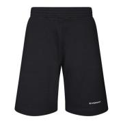 Givenchy Svarta Bomull Bermuda Shorts Boxy Fit Black, Herr