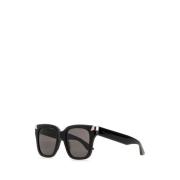 Alexander McQueen Stiliga Punk Rivet Solglasögon Black, Dam