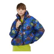 Silvian Heach Oversized Print Bomberjacka Blue, Dam