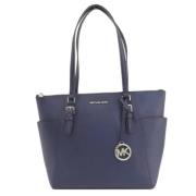 Michael Kors Pre-owned Pre-owned Tyg totevskor Blue, Dam