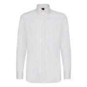 Boggi Milano Bomullsatin Slim Fit Skjorta White, Herr