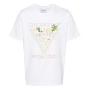 Casablanca Vita T-shirts och Polos med Tryck White, Herr