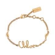 Chloé Kedjearmband med Frontlogo Yellow, Dam