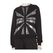 John Richmond Bekväm Stilfull Sweatshirt Rwa22225Fe Black, Dam