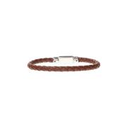 Salvatore Ferragamo Flätat armband Brown, Herr