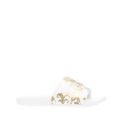 Versace Jeans Couture Vita Modeframåt PU-Sliders White, Dam