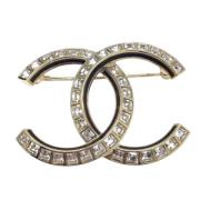 Chanel Vintage Pre-owned Metall chanel-smycken Gray, Dam