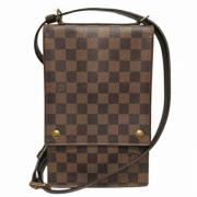 Louis Vuitton Vintage Pre-owned Tyg axelremsvskor Brown, Dam