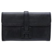 Hermès Vintage Pre-owned Tyg kuvertvskor Black, Dam