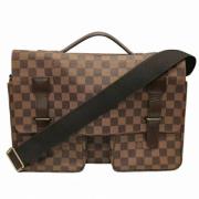 Louis Vuitton Vintage Pre-owned Tyg axelremsvskor Brown, Dam