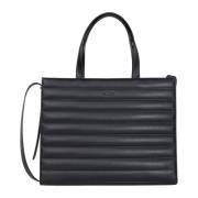 Calvin Klein Quilt Medium Tote Bag Svart Black, Dam