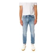 Denham Lågmidjade Straight Fit Jeans Blue, Herr