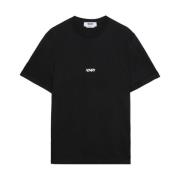 Msgm Logo Print Crew Neck T-shirt Black, Herr