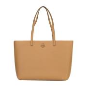 Tory Burch McGraw Tote Väskor Kollektion Beige, Dam