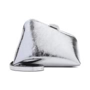 The Attico Silver Midnight Clutch Gray, Dam