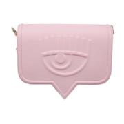 Chiara Ferragni Collection Stor Rosa Logo Eyelike Axelväska Pink, Dam