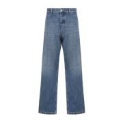 Bottega Veneta Mid Blue Denim Cargo Pants Blue, Dam