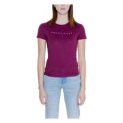 Tommy Jeans Linear Tee Höst/Vinter Kollektion Bomull Purple, Dam