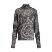 Etro Blå Paisley Mönstrad Ulltröja Multicolor, Dam